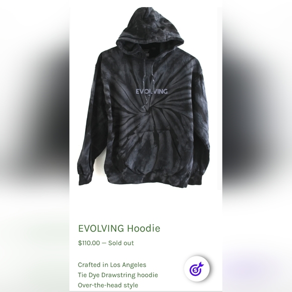 OREN KASH Men's Evolving Pullover Hoodie Tie Dye XL Black Grey White - Picture 2 of 10